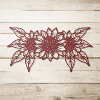 Triple Sunflower Bloom Metal Wall Art - Image 5