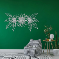 Triple Sunflower Bloom Metal Wall Art - Image 6