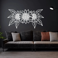 Triple Sunflower Bloom Metal Wall Art - Image 7