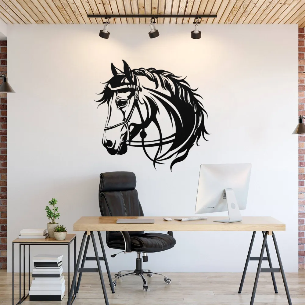 Vintage Horse Head Steel Art - Image 3
