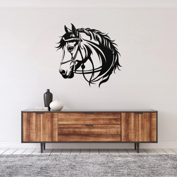 Vintage Horse Head Steel Art