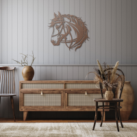 Vintage Horse Head Steel Art - Image 8