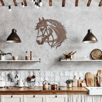 Vintage Horse Head Steel Art - Image 7