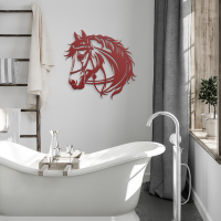 Vintage Horse Head Steel Art - Image 4