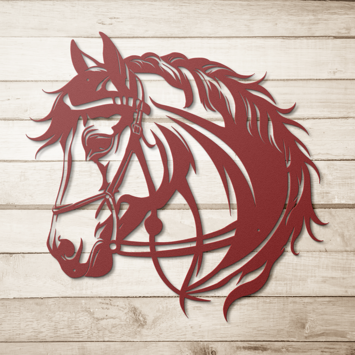 Vintage Horse Head Steel Art - Image 5
