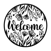 Welcome Art  Door Metal Art