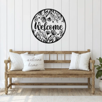 Welcome Art Door Metal Art