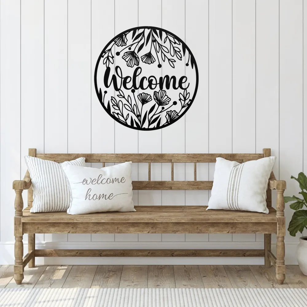 Welcome Art Door Metal Art