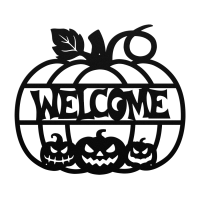 Welcome Halloween Metal Art