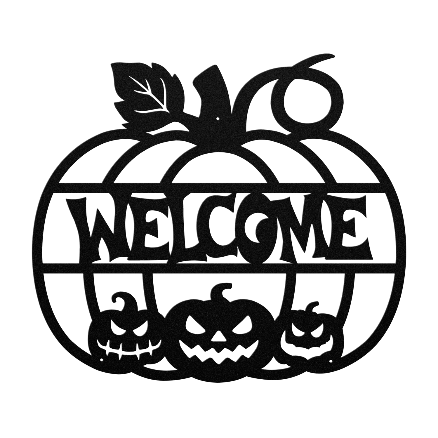 Welcome Halloween Metal Art