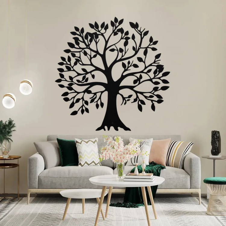 Whispering Leaves Tree Metal Art