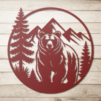 Wild Bear Jungle Metal Artwork - Image 5