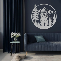 Wild Bear Jungle Metal Artwork - Image 6