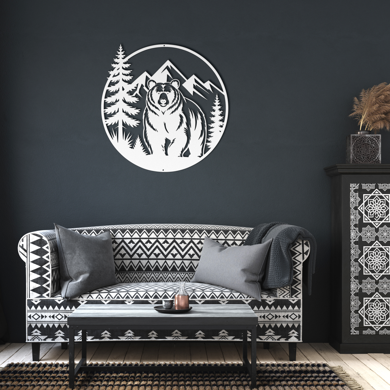 Wild Bear Jungle Metal Artwork - Image 6