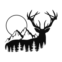 Wilderness Deer Mountain Wall Art
