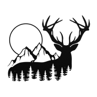 Wilderness Deer Mountain Wall Art