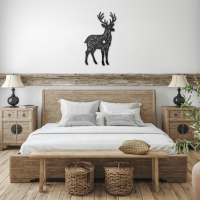 Woodland Deer Mandala Wall Art - Image 3