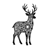 Woodland Deer Mandala Wall Art