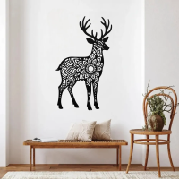 Woodland Deer Mandala Wall Art - Image 3