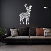 Woodland Deer Mandala Wall Art - Image 4