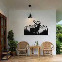 Woodland Deer Mountain Metal Art - Image 2