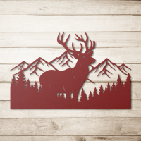 Woodland Deer Mountain Metal Art - Image 5