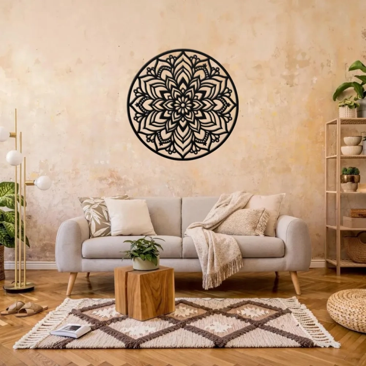 Elegant Round Mandala Metal Wall Art
